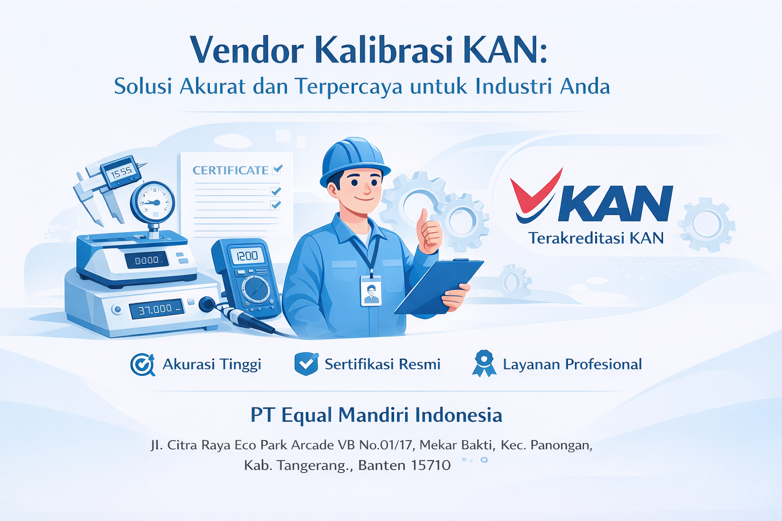 Vendor Kalibrasi KAN, Sertifikasi resmi, layanan profesional, akurasi tinggi, EQUAL MANDIRI INDONESIA