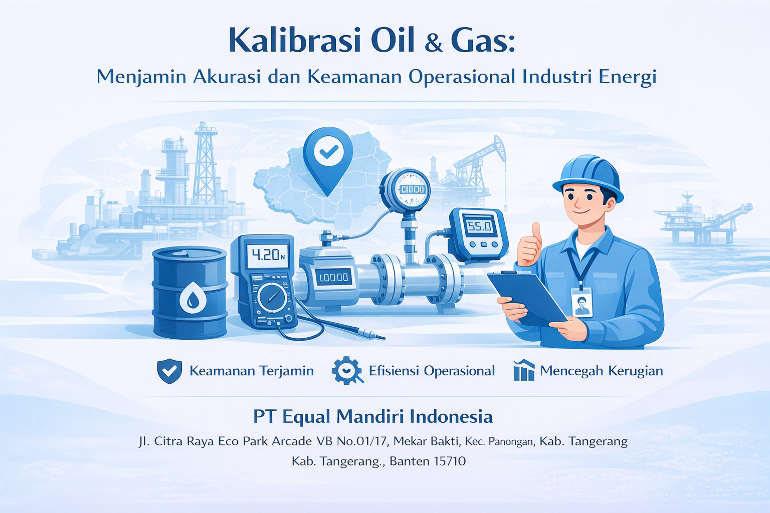Kalibrasi Oil & Gas, menjamin akurasi dan keamanan operasional industri energi, Jl. Cotra raya eco park arcade VB No. 01/07, mekar bakti, kec. Panongan, Kab. Tangerang. Menjamin akurasi dan keamanan operasional industri energi.