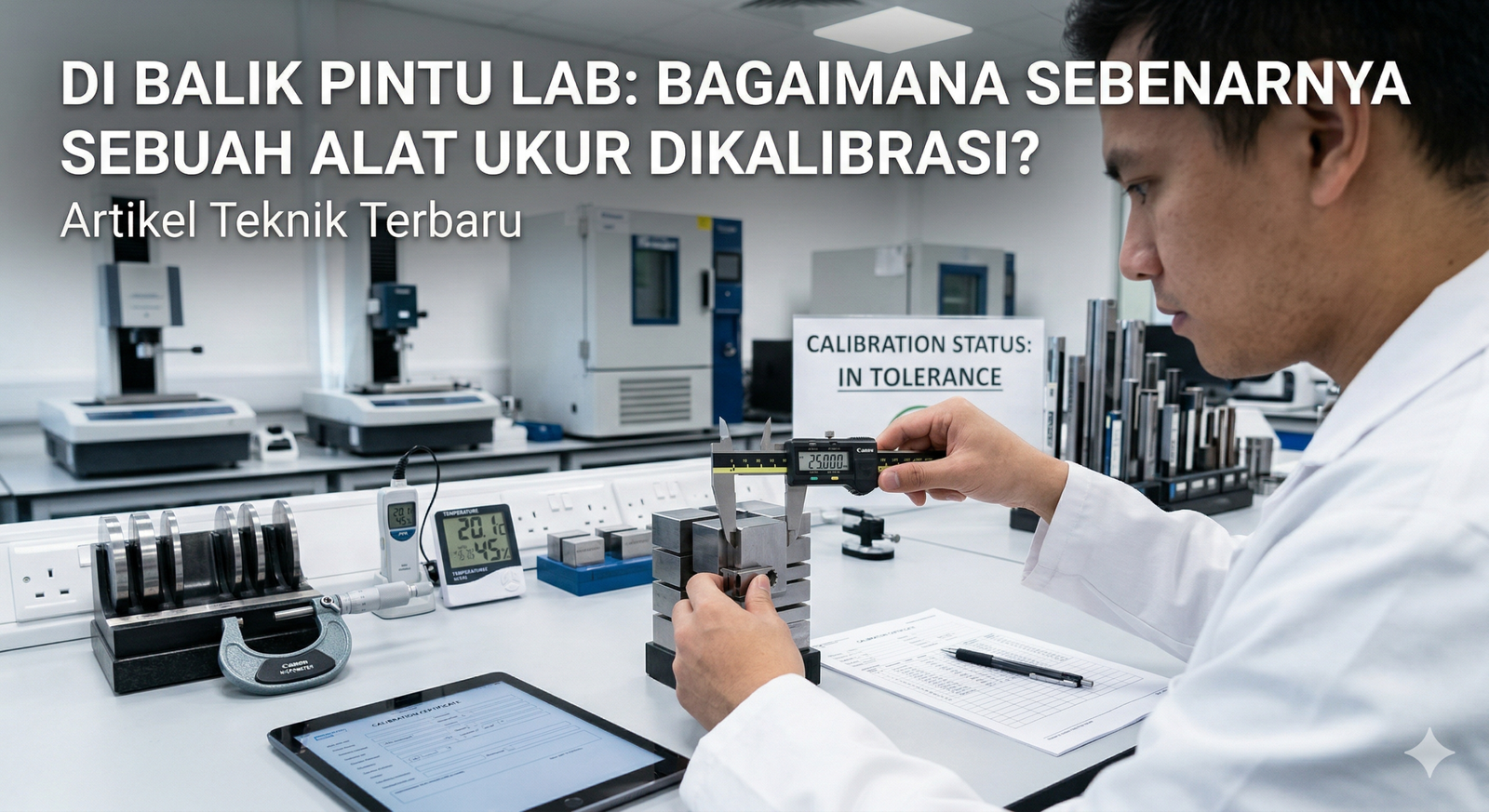 Mahasiswa Teknik sedang melakukan percobaan, kalibrasi.
